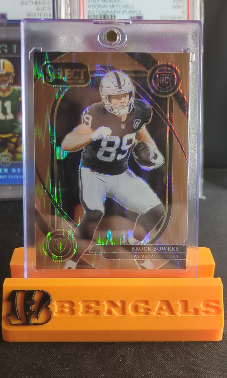 2024 Panini Select - Club Level Brock Bowers #222 Copper Shock Prizm /299 (RC)