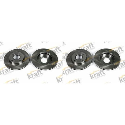 2x KRAFT 258mm BREMSSCHEIBEN VORNE passend für FORD COURIER FIESTA FOCUS FUSION 
