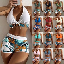 Women Padded Push Up Bikini Set Ladies High Waist Swimwear Swimsuit Bathing Suit