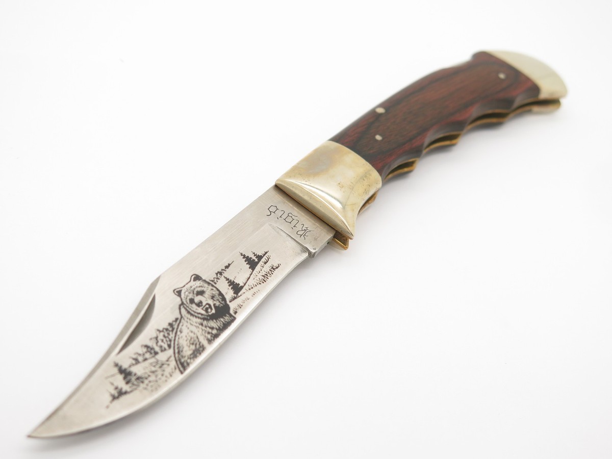 Vtg '80s Rigid RG-32 Tak Fukuta Seki Japan Grizzly Folding Hunter