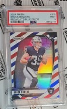 2024 Panini Prizm - Rookies Brock Bowers #315 Red White & Blue Prizm (RC)