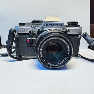 OLYMPUS OM10/OM-10 35mm SLR CAMERA WITH ZUIKO 50mm 1:1.8 lens