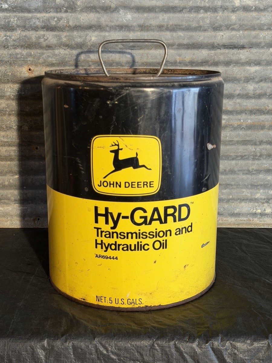 Yellow Black Vintage John Deere 5 Gal Hy-Gard Transmission