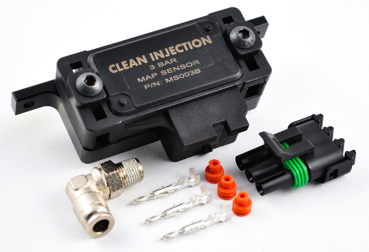 mspベジット 3 bar map sensor GM mount bracket 1/8npt Connector push lock