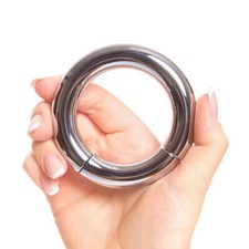 Male Weight Heavy Ball Stretcher Stainless Steel Magnetic Penis Ring Stretching