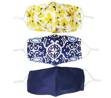 Headbands of Hope S/3 Adjustable Two Layer Face Coverings - Multicolor