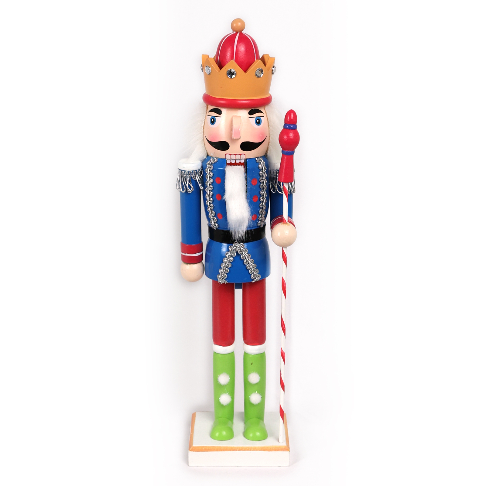 14" Candy Themed Nutcracker Figure Blue Jacket New Design Christmas Decoration eBay