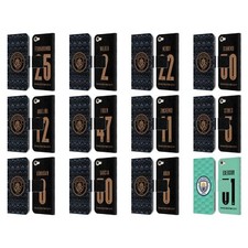 MAN CITY FC 2020/21 PLAYERS AWAY KIT GROUP 2 LEATHER BOOK CASE FOR iPOD TOUCH