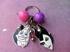 portachiavi Crudelia/Malefica Villains handmade charm per borsa offerta!!