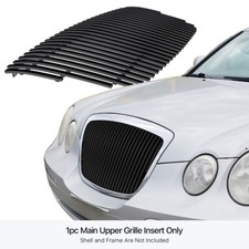 For 2004-2006 Kia Amanti Main Upper Stainless Steel Black Billet Grille Insert