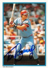 Tom Brunansky autographed baseball card Minnesota Twins 1985 Topps All Star #39