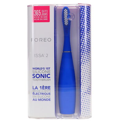 FOREO ISSA 2, Electric Regular Toothbrush ,Silicone & PBT Polymer Bristles, BLUE