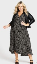 AVENUE EVANS Viv Daisy Print Wrap Maxi Dress BNWT Plus Size 18 20 Holiday