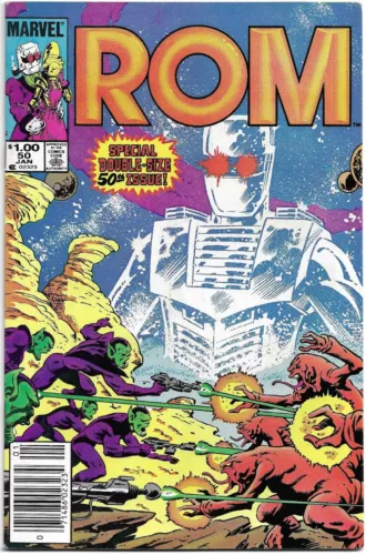 Rom Space Knight #50 MARVEL COMIC BOOK Toy based - Kree Skrulls 1984 newsstand
