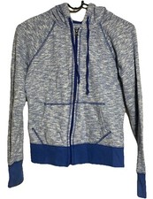 Youth Girls SO Blue Hoodie Full Zip Size Medium Sweatshirt Pockets