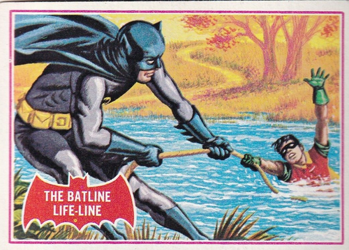 Batman: The Batline Life-Line Red Bat Karte 7A 1966 National Periodical Pub.
