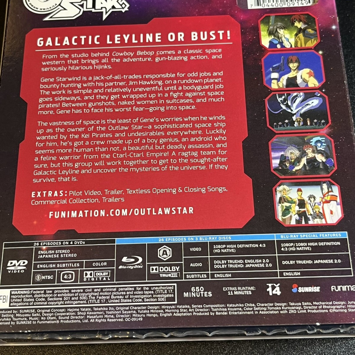 Outlaw Star Anime The Complete Series Bluray/DVD w