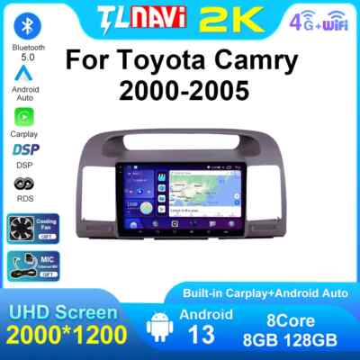 For Toyota Camry GPS Navigation Radio Carplay Car Navigator Multimedia Player