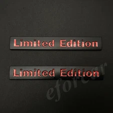 2pcs Metal Black Limited Edition Car Trunk Rear Side Emblem Badge Decal Stickers
