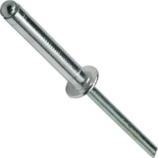 Pop Rivets 1/4" x 1" Aluminum Body Steel Mandrel Dome Head Blind Qty 25