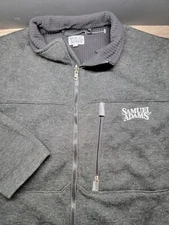 Samual Adam's Mens Wool Full Zip Jacket Waffle Knit Inside Grey Sz Large 