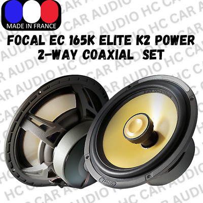 Focal EC 165 K K2 Power Elite 6 1/2'' 2-Way Coaxial 80w RMS Pair EC165K NEW