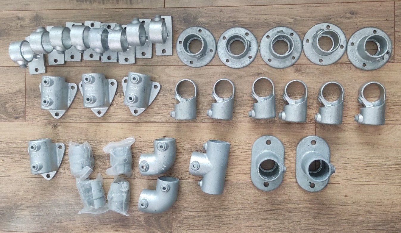 Galvanised FastClamp Handrail System Connector Pipe Q Fitting Railing