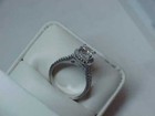 QVC Sterling Halo Diamonique Solitaire 2.00ct CZ Ring Heart Band Sz 7.5 4.2Grams — photo 6