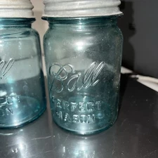 Ball Perfect Mason Blue Pint Canning Jar w/ Zinc Lid