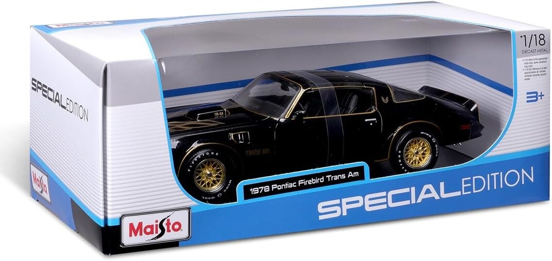 1978 PONTIAC FIREBIRD TRANS AM BLACK BANDIT MODEL MAISTO 1:18 NEW