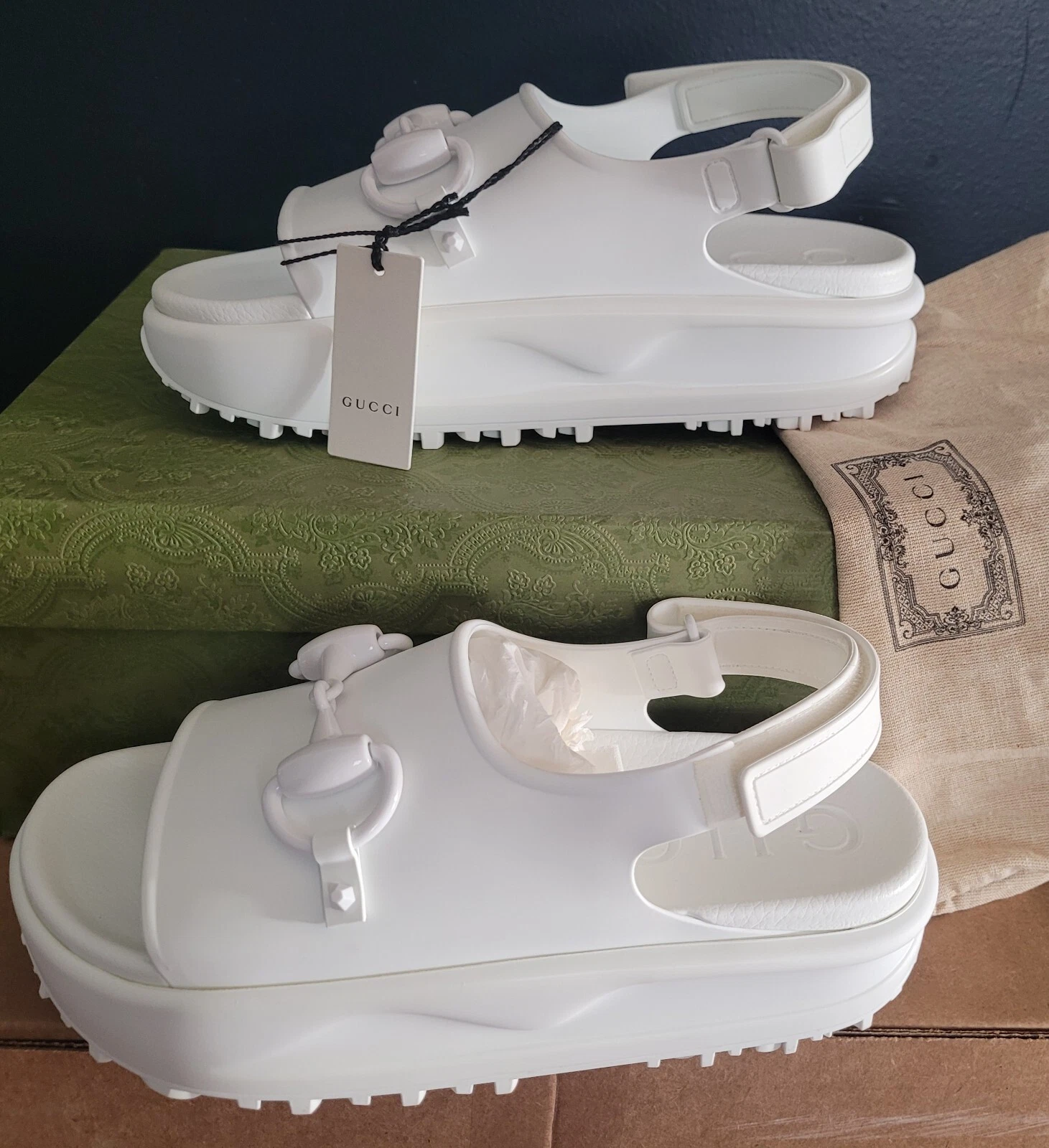 SANDALE PLATE FORME GUCCI HORSEBIT NEUVE 