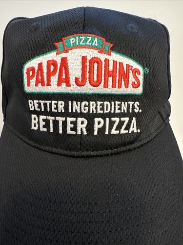 Papa Johns Hat Better Ingredients Better Pizza Black Adjustable StrapBack Cap - Bild 3 von 22