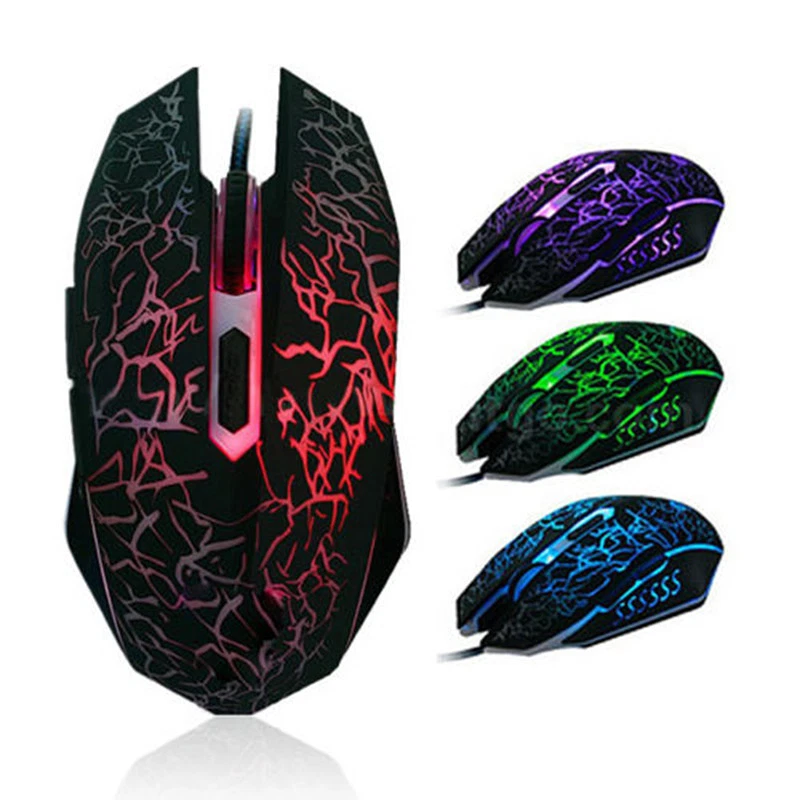 Cool 4000 DPI Mice 6 LED Buttons Wired USB Optical Gaming Mouse For Pro  Gamer_YN