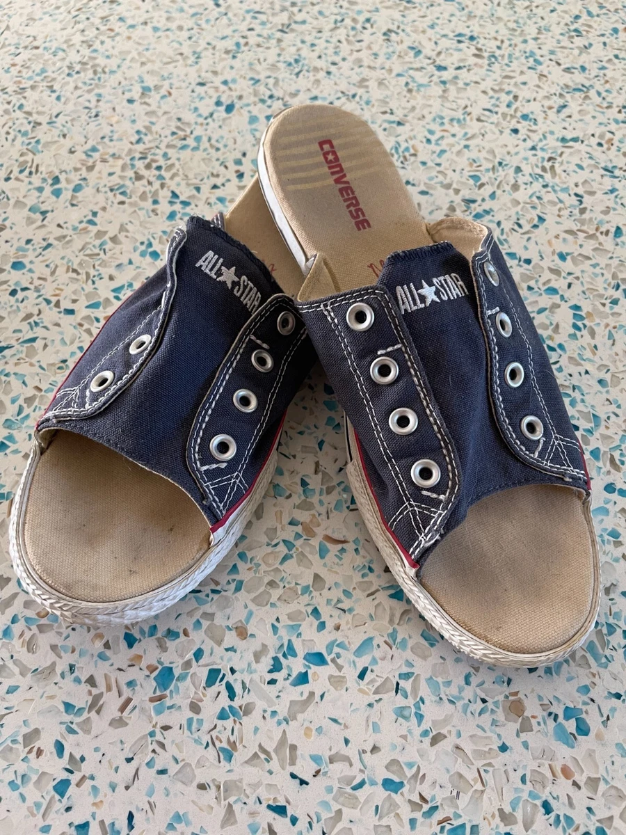 Converse Star Away Open Toe Slide Sandals Blue / Mens 10, Womens 11.5 |