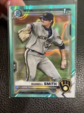 2021 Bowman Chrome Draft Russell Smith Aqua Lava Refractor RC #BDC113 /199