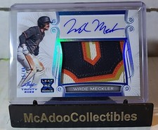 2023 Leaf Trinity Baseball Wade Meckler Platinum Jumbo Patch Auto /49 Giants RC