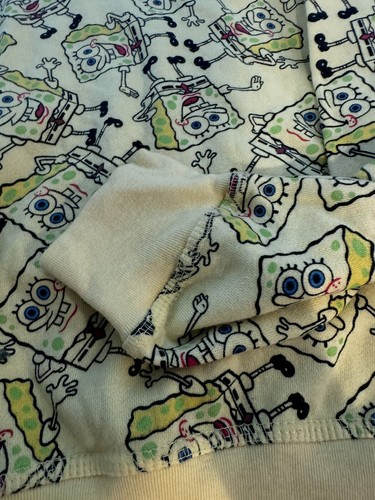 SpongeBob SquarePants All Over Print Youth m Hoodie Yellow Nickelodeon - Picture 11 of 13