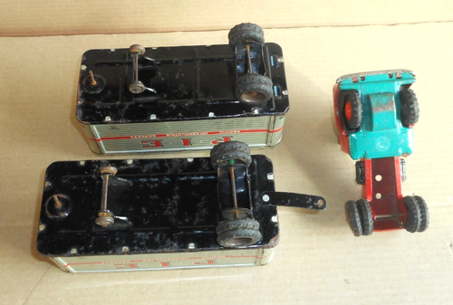 vintage tin toy AN NAITO SHOTEN Japan - semi trailer truck P.I.E - friction 60s - Picture 8 of 18