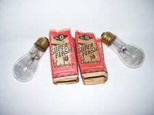 Vintage NOS Super Flash No 0 Photo Lamp Bulb - Lot of 2