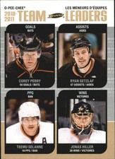 2011-12 O-Pee-Chee Hockey Team Leaders Insert Singles - You Choose