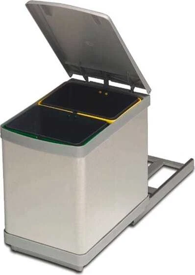 ROMAGNA PLASTIC Pattumiera Raccolta Differenziata Estraibile 7+7Lt Grigio 283