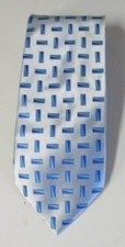 Silver with Tonal Blue Pattern Tie, Pierre Cardin - Polyester - Men's Neck Tie