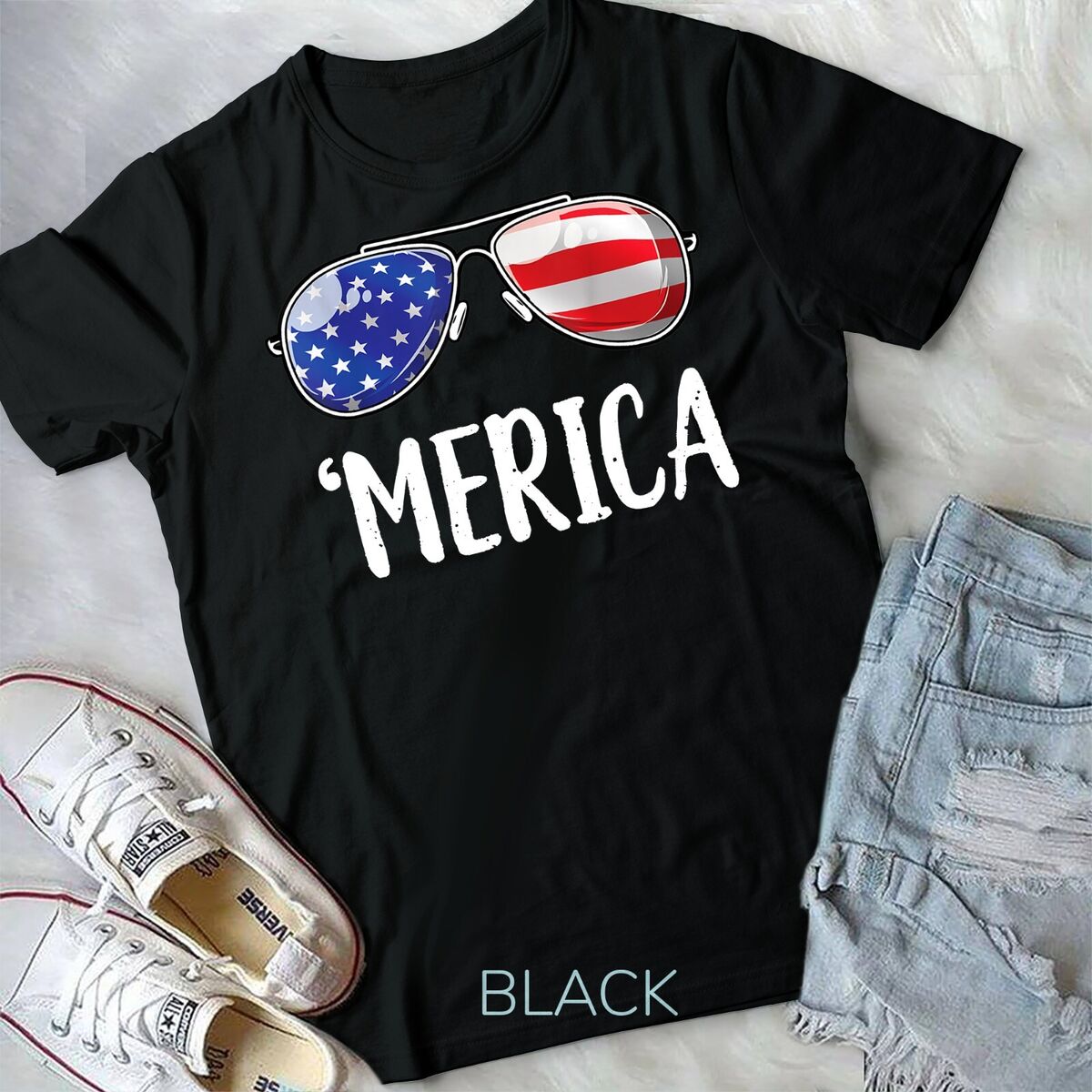 Merica Sunglasses 4th Of July T Shirt Kids Boys Girls Men US Merica Sunglasses 4th Of July T Shirt Kids Boys Girls Men US