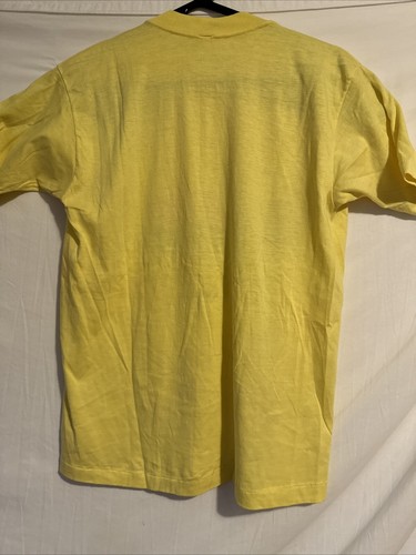 Vintage 80s Florida Sunset Sailing T Shirt Adult Yellow NO TAG Single Stitch - Picture 5 of 8