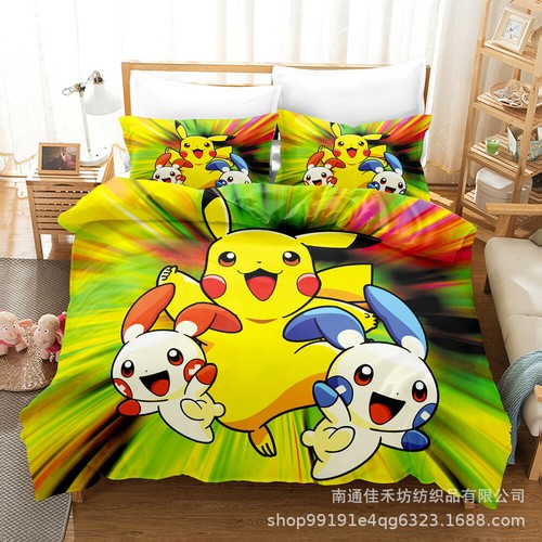 Bettwäsche Weich Bettbezug Kissenbezüge 80X80 Bettdeckenbezug Pokémon 2/3tlg CO - Bild 37 von 39