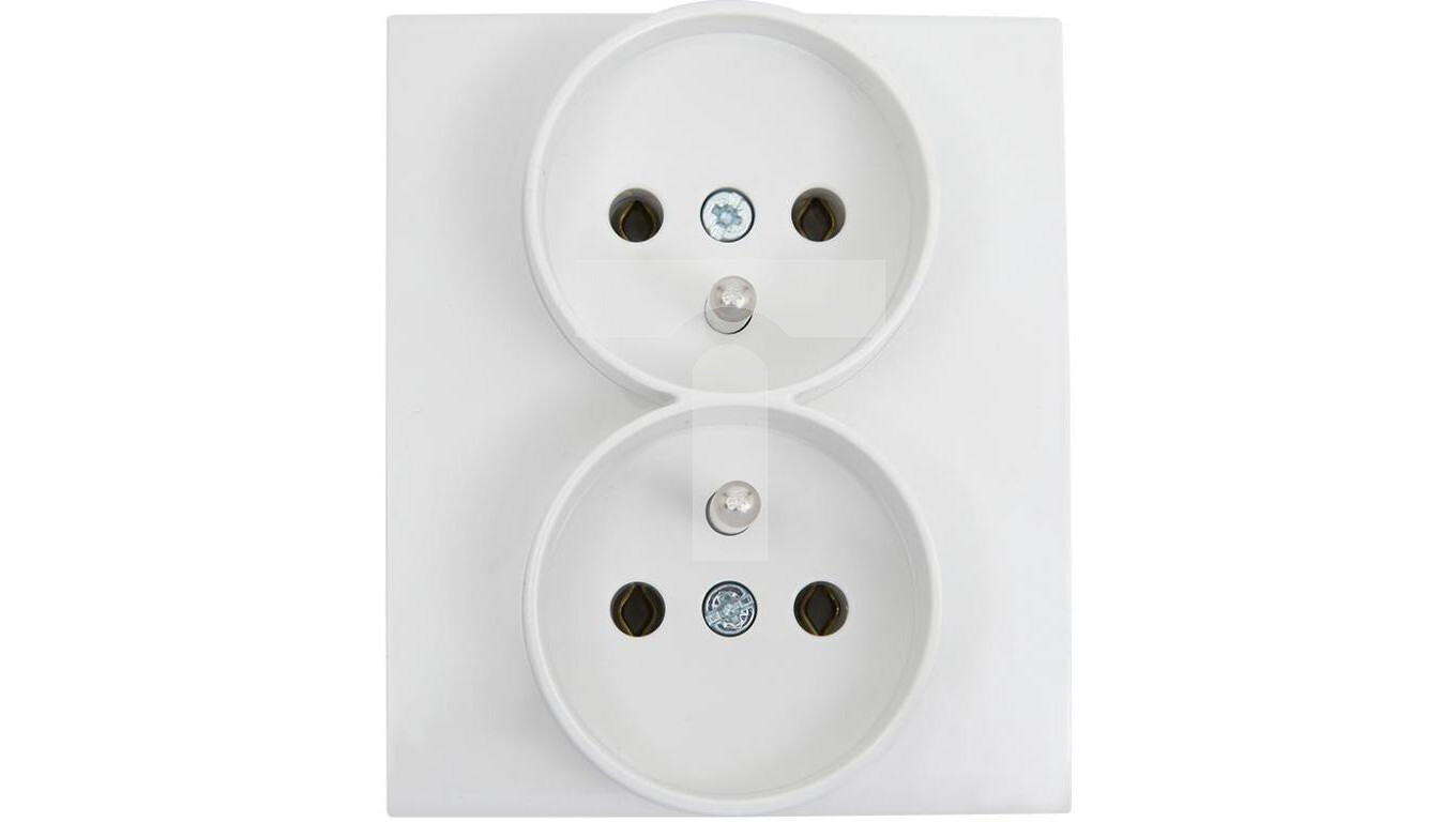 Linnera S Double Socket With Grounding, Color White / 91440071 /T2UK