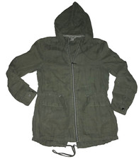 Tommy Bahama Linen Womens long sleeve Green zip Jacket