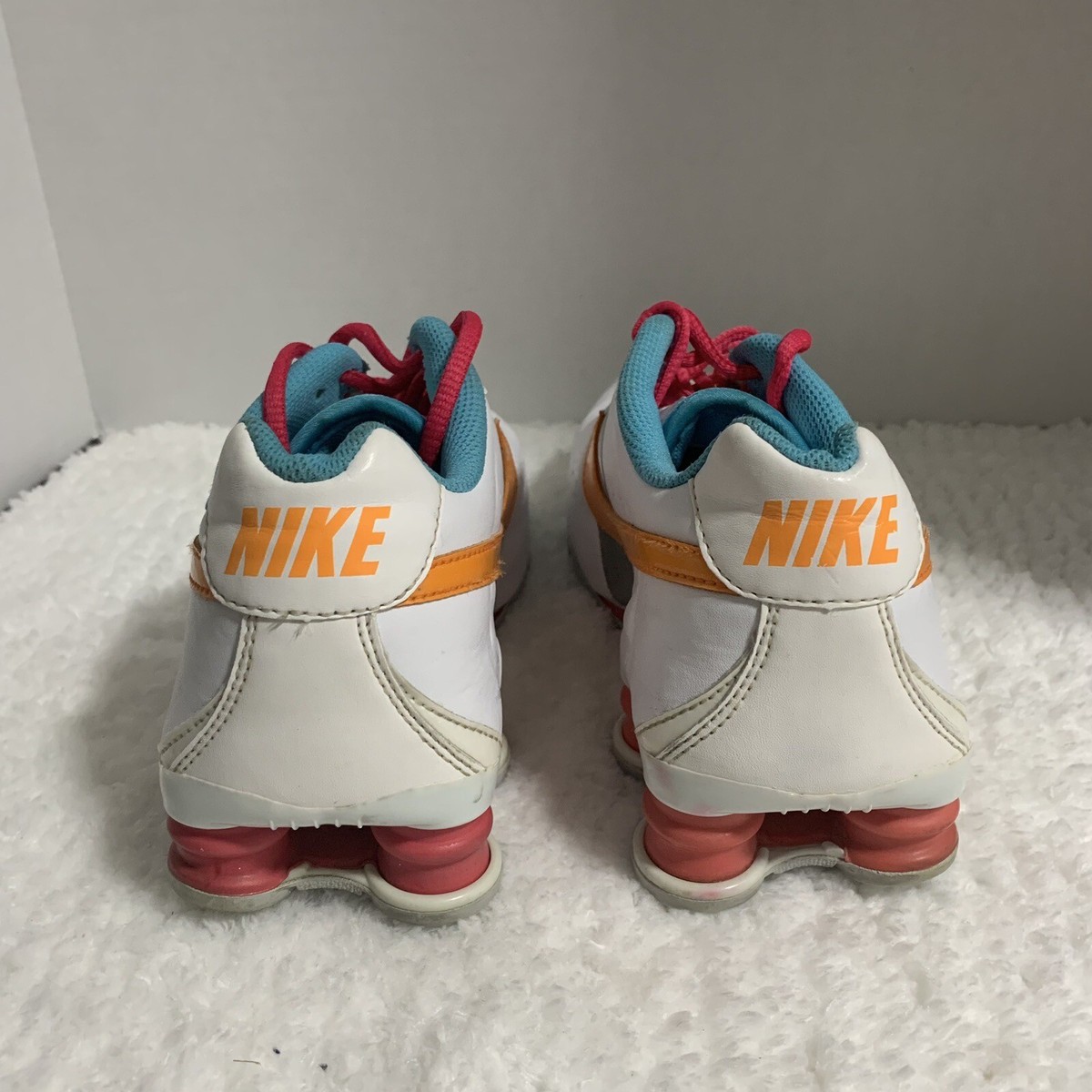 Nike Shox 309711-180 Pink Orange White Turquoise Size 5.5Y Nike Shox 309711-180 Pink Orange White Turquoise Size 5.5Y