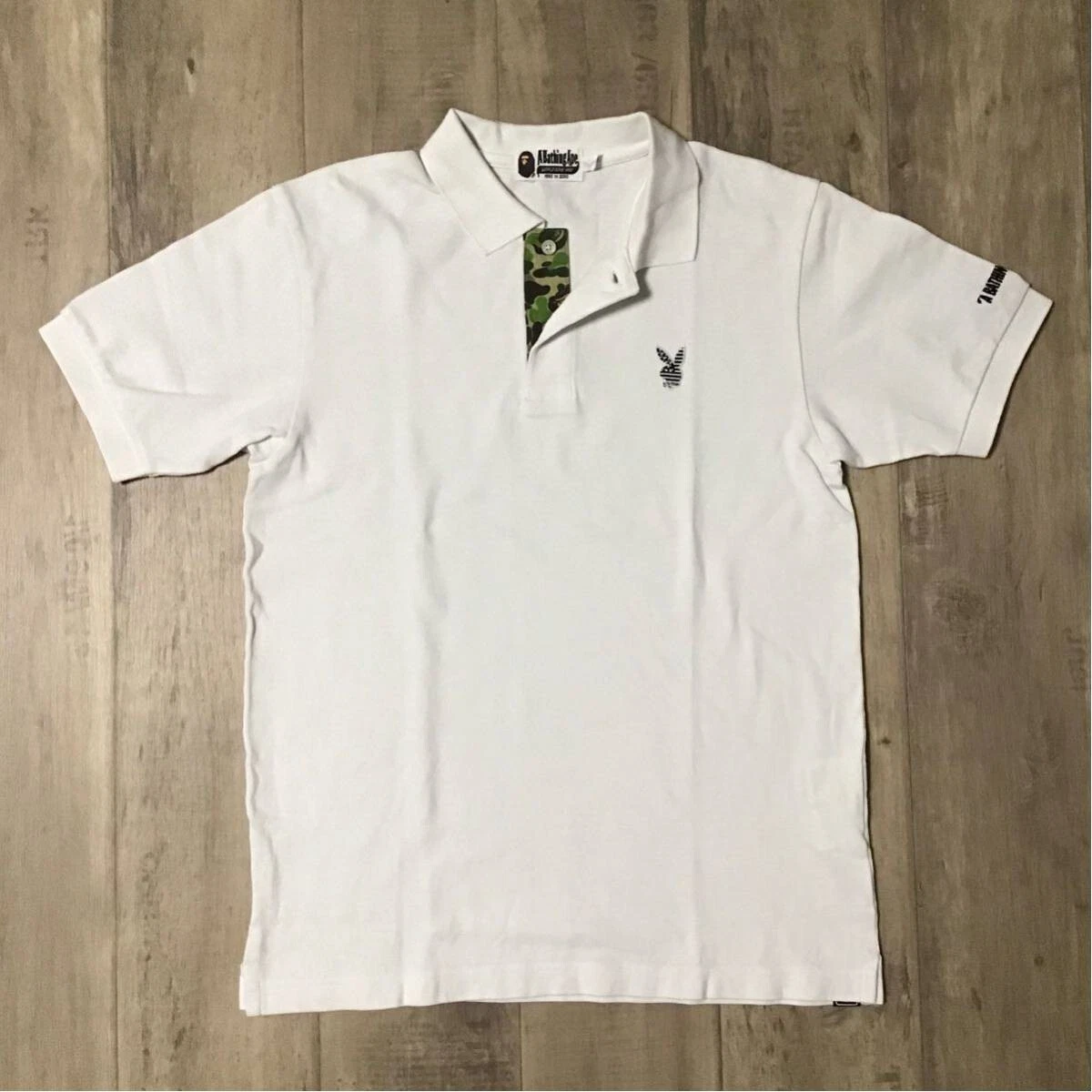white bape polo