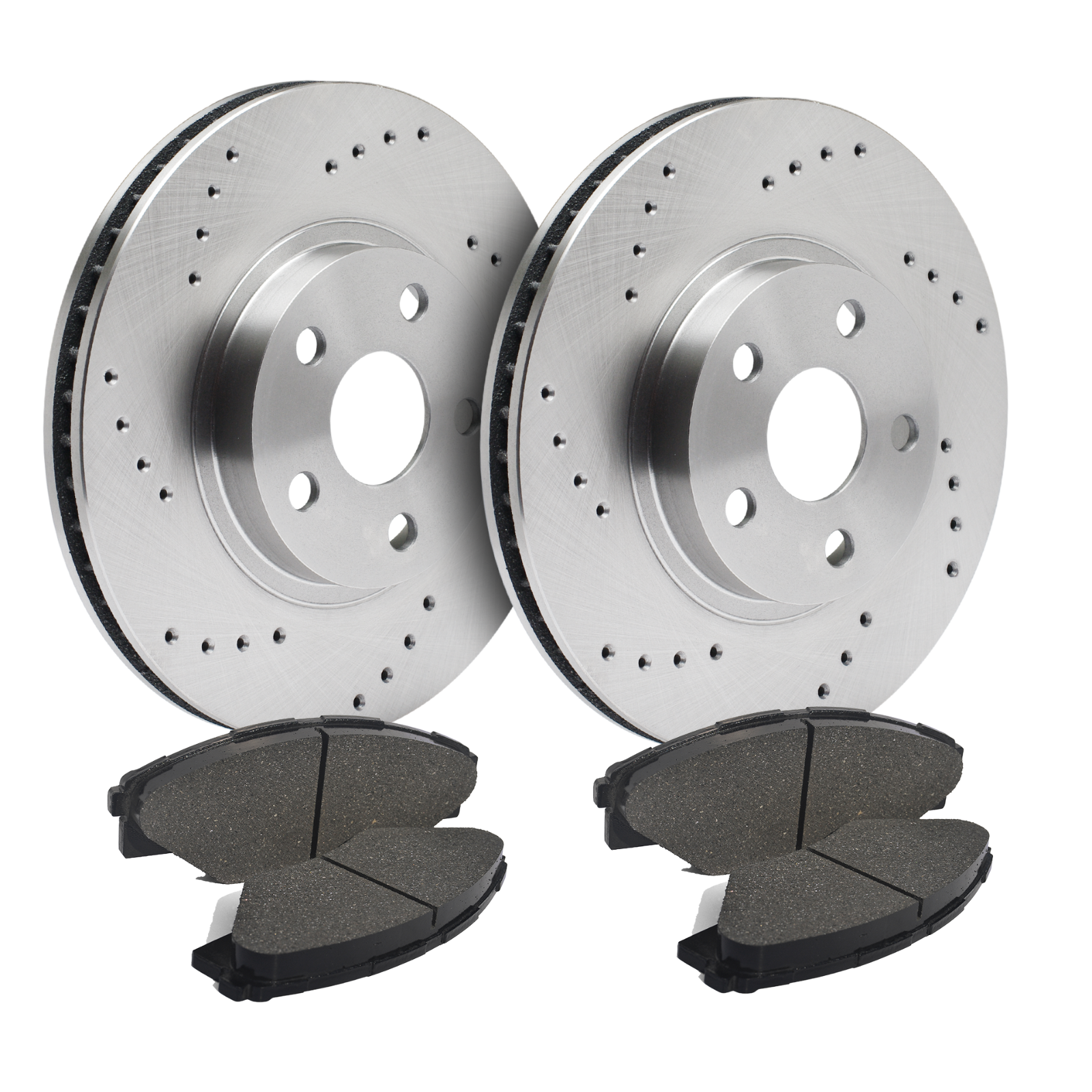 Rear Drilled Brake Rotors + Pads for 1995-1999 Subaru Impreza Legacy